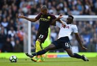 LONDON, ENGLAND - OCTOBER 02:  Fernandinho of Manchester City (L) is fouled by Victor Wanyama of Tottenham Hotspur (R) during the Premier League match between Tottenham Hotspur and Manchester City at White Hart Lane on October 2, 2016 in London, England.  (Photo by Dan Mullan/Getty Images)